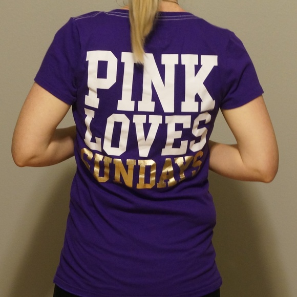 PINK Victoria's Secret Tops - PINK Victoria's Secret NFL "Vikings" T-shirt